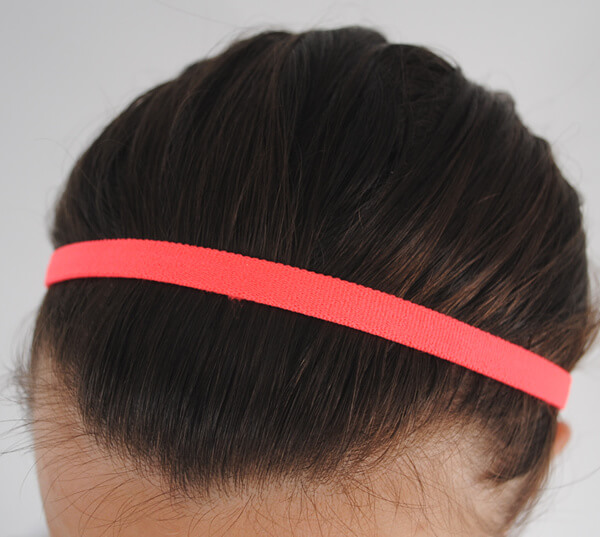 Bandeau cheveux orange fluo