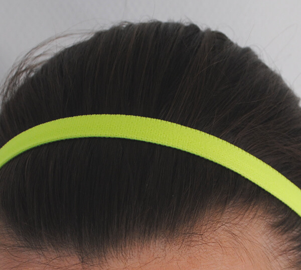 Bandeau cheveux jaune fluo