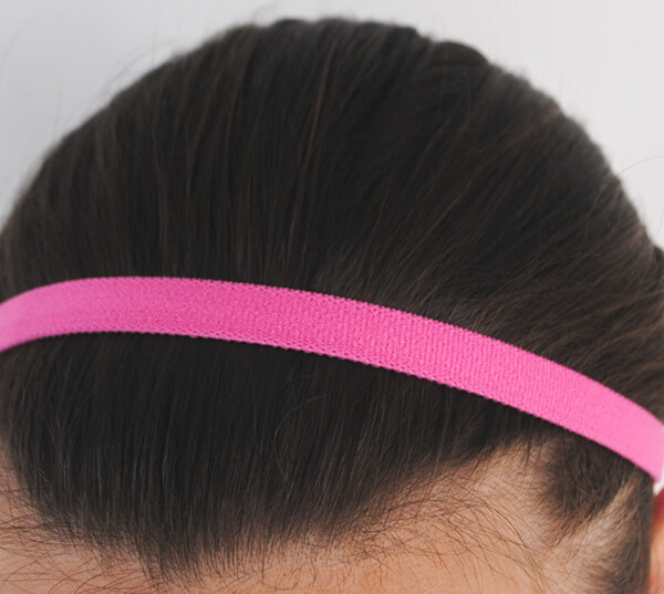 Bandeau cheveux rose