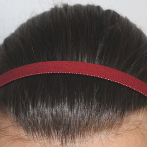 Bandeau cheveux rouge bordeaux