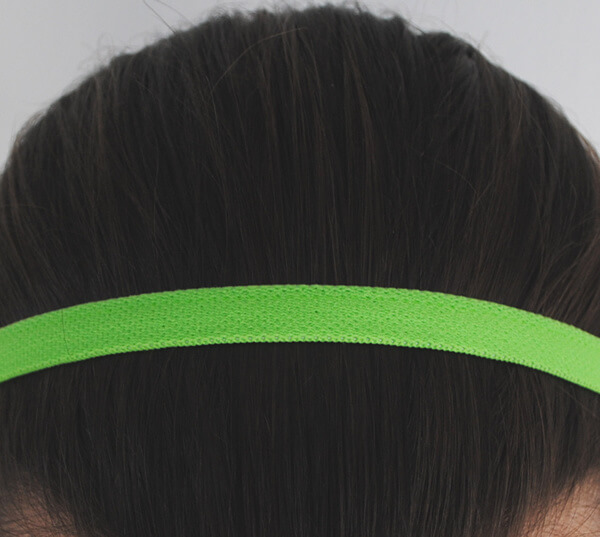 Bandeau cheveux vert fluo