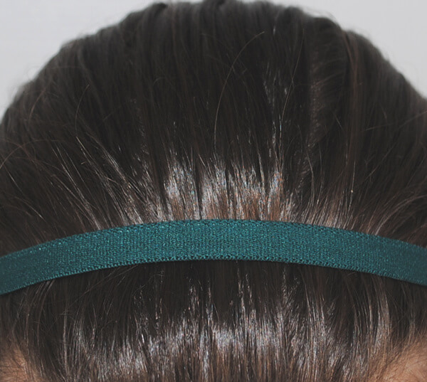 Bandeau cheveux vert foncé