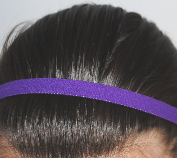 Bandeau cheveux violet